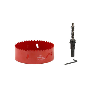 RPM 4.25 inch hole saw with arbor, drill bit and hex key