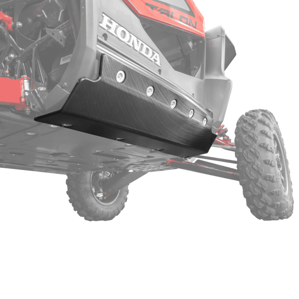 Honda Talon with Factory UTV UHMW Rock Sliders installed for slick, race-proven rocker panel protection on rugged off-road terrain