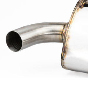 RPM RZR XPT Turbo stainless slip-on muffler with deep sport tone, bolts to stock or E-Valve mid-pipe, gasket and hardware included.