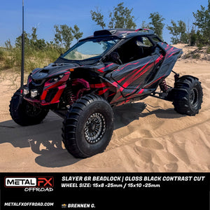 Slayer 6R Beadlock | Gloss Black Contrast Cut - Dunes 2 Dezert SXS