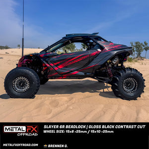 Slayer 6R Beadlock | Gloss Black Contrast Cut - Dunes 2 Dezert SXS