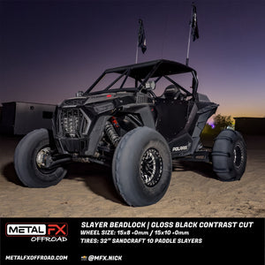 Slayer Beadlock Wheel | Gloss Black Contrast Cut - Dunes 2 Dezert SXS