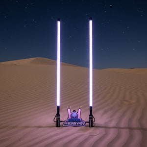 V2 Black Out LED Whip Set: The Ultimate Stealth - Dunes 2 Dezert SXS