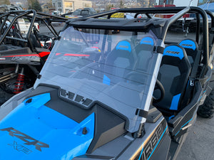 RZR 1000 and Turbo 2019+ vented full polycarbonate windshield with quick straps and optional scratch-resistant hard coating