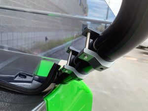 Tinted polycarbonate half windshield with billet mounts for Arctic Cat Wildcat 700 Trail/Sport, strong 3/16" design, UTVZILLA USA made
