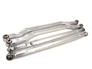 LM UTV Polaris RZR Pro R High Clearance Radius Rods rod end and stainless spacer close-up