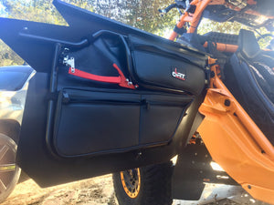 CANAM X3 FLAT TOP DOOR BAGS  (#DS-4206-BAG) - Dunes 2 Dezert SXS