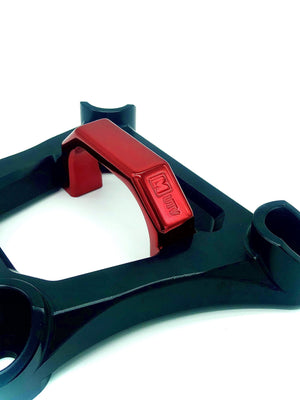 LM UTV Polaris RZR Turbo S Rear Pull Plate with hardware laid out