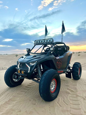 RZR Turbo R Geiser double row front bumper installed