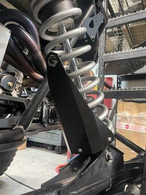RZR Turbo R Geiser shock guard installed on Fox shock