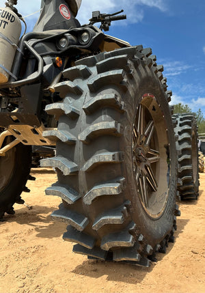 System 3 XT400W mud tire action shot on UTV trail