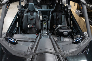 UTV Stereo speakers installed in a Can-Am X3 dashboard