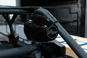 UTV Stereo speaker pod mounted on a Can-Am X3 roll cage