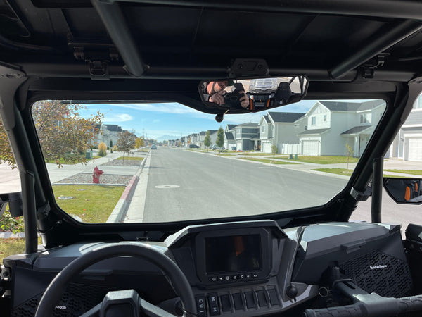 Moto Armor Full Glass Windshield for 2024+ Polaris RZR XP 1000 – Laminated Safety Glass, CNC Aluminum Frame, Spring Vents, Manual Wiper