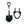 Krazy Beaver Mini Shovel  with guard (Textured Black Head / Black Handle # 45641)