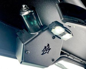 Can-Am X3 2.0 Electric Wiper Kit by Bent Metal Off-Road on windshield, featuring a 172° wiper arm for off-road vehicles.