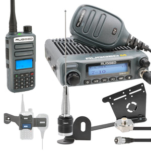 Rugged Radios ULTIMATE GMRS radio kit for Jeep Wrangler JL and Gladiator JT with G4 and GMR2 PLUS