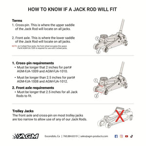 Jack Rod Floor Jack Safety Tool Locking Support - Dunes 2 Dezert SXS