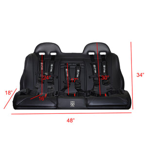 KRX 4 Rear Bench Seat w/ Harnesses (2023–2025) - Dunes 2 Dezert SXS