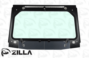 Full glass windshield with vent and wiper for Kawasaki KRX 1000, 2020–2025, by UTVZILLA – for stock cage fitment only