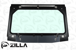 Full glass windshield with vent and wiper for Kawasaki KRX 1000, 2020–2025, by UTVZILLA – for stock cage fitment only