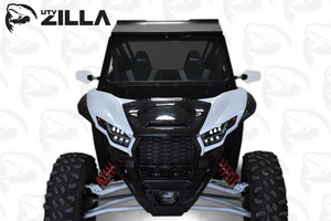 Full glass windshield with vent and wiper for Kawasaki KRX 1000, 2020–2025, by UTVZILLA – for stock cage fitment only