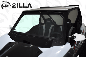 Full glass windshield with vent and wiper for Kawasaki KRX 1000, 2020–2025, by UTVZILLA – for stock cage fitment only