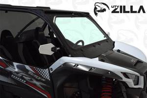 Full glass windshield with vent and wiper for Kawasaki KRX 1000, 2020–2025, by UTVZILLA – for stock cage fitment only