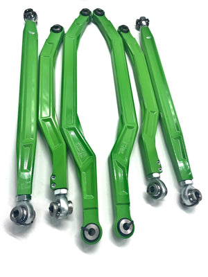 LM UTV Kawasaki Teryx KRX 1000 High Clearance Radius Rods in black powder coat