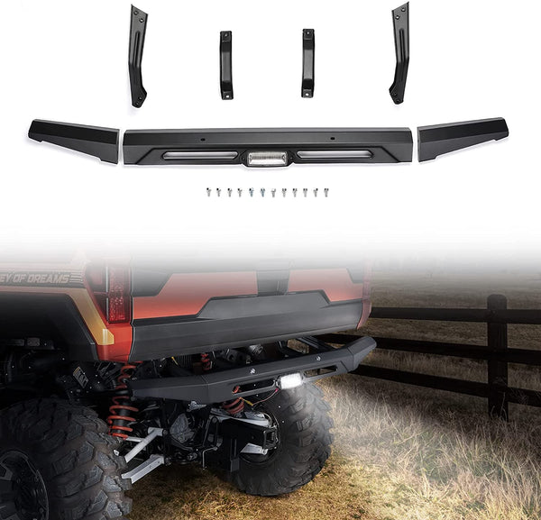 Rear Bumper with Light For 2018-2022 Polaris Ranger XP 1000/ Crew XP 1000 (#OE: 2882529) - Kemimoto