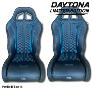 Aces Racing Limited Edition Daytona 101 suspension seats in blue