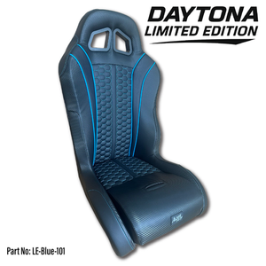 Limited Edition Daytona 101 blue suspension seat detail
