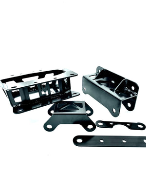 LM UTV Can-Am Maverick X3 Front Gusset Kit fitted to the chassis