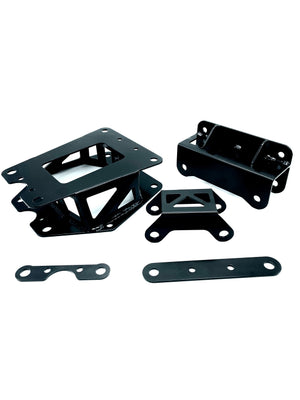 LM UTV Can-Am Maverick X3 Front Gusset Kit in black powder coat