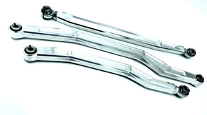 LM UTV Kawasaki Teryx KRX 1000 High Clearance Radius Rods kit, complete set in machine finish