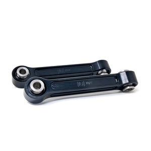 LM UTV Polaris RZR Front Sway Bar Links, pair shown in machine finish