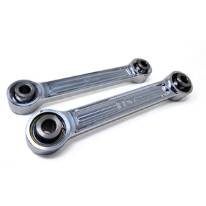 LM UTV Polaris RZR Turbo S Rear Sway Bar Links 12mm, pair shown in machine finish