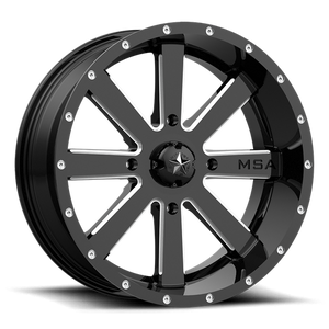 FLASH UTV 24X7 4X137 G-BLK MILL 00MM