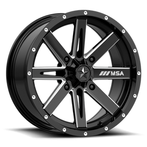 BOXER UTV 15X7 4X137 G-BLK MILL 10MM