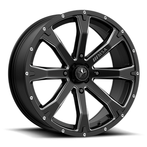 BOUNTY UTV 18X7 4X137 S-BLK MILL 10MM