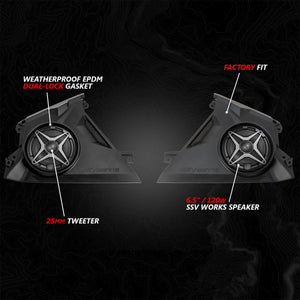 Can-Am Maverick R Front Dash 6.5" Speaker Panels | SSV Works