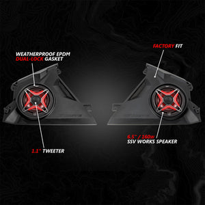 Can-Am Maverick R Front Dash 6.5" Speaker Panels | SSV Works