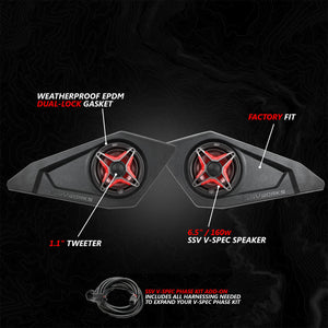 Can-Am Maverick R 6.5" Lower Door Speaker Pods | SSV Works