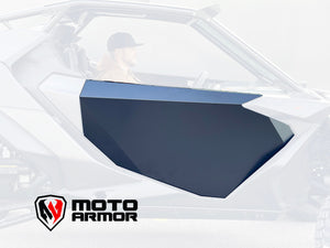 Moto Armor Aluminum Doors for 2024+ Can-Am Maverick R 2 Seat – Powder-Coated, CNC Cut, Flush Fit, Push-Button Latch, Made in USA