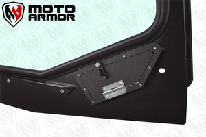 Full glass windshield with vented flaps, black aluminum frame, and manual wiper for Kawasaki KRX 1000 UTV, fits 2020–2025