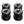MTS Off-Road Fox 2.5 high volume reservoir caps for shocks, black metal with branding and extended design for off-road vehicles