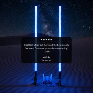 V2 Black Out LED Whip Set: The Ultimate Stealth - Dunes 2 Dezert SXS
