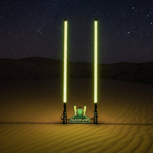 V2 Black Out LED Whip Set: The Ultimate Stealth - Dunes 2 Dezert SXS