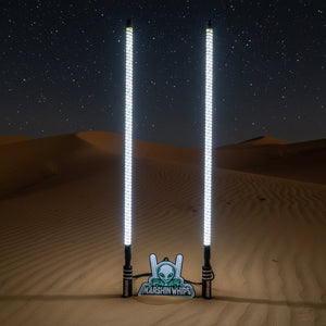 V2 Black Out LED Whip Set: The Ultimate Stealth - Dunes 2 Dezert SXS