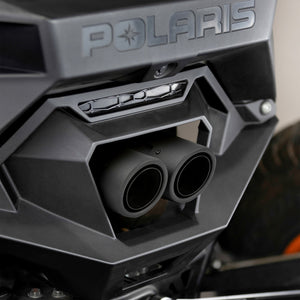 RPM Carbon Dual Exhaust Tips – Polaris Pro R Mufflers - Dunes 2 Dezert SXS